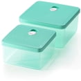 thumbnail image 1 of Casa Origin Microwavable Food Containers with Lid, 2 Pieces - Square (Mint), 1 of 8