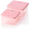 thumbnail image 1 of Casa Origin Microwavable Food Containers with Lid, 2 Pieces - Square (Pink), 1 of 8
