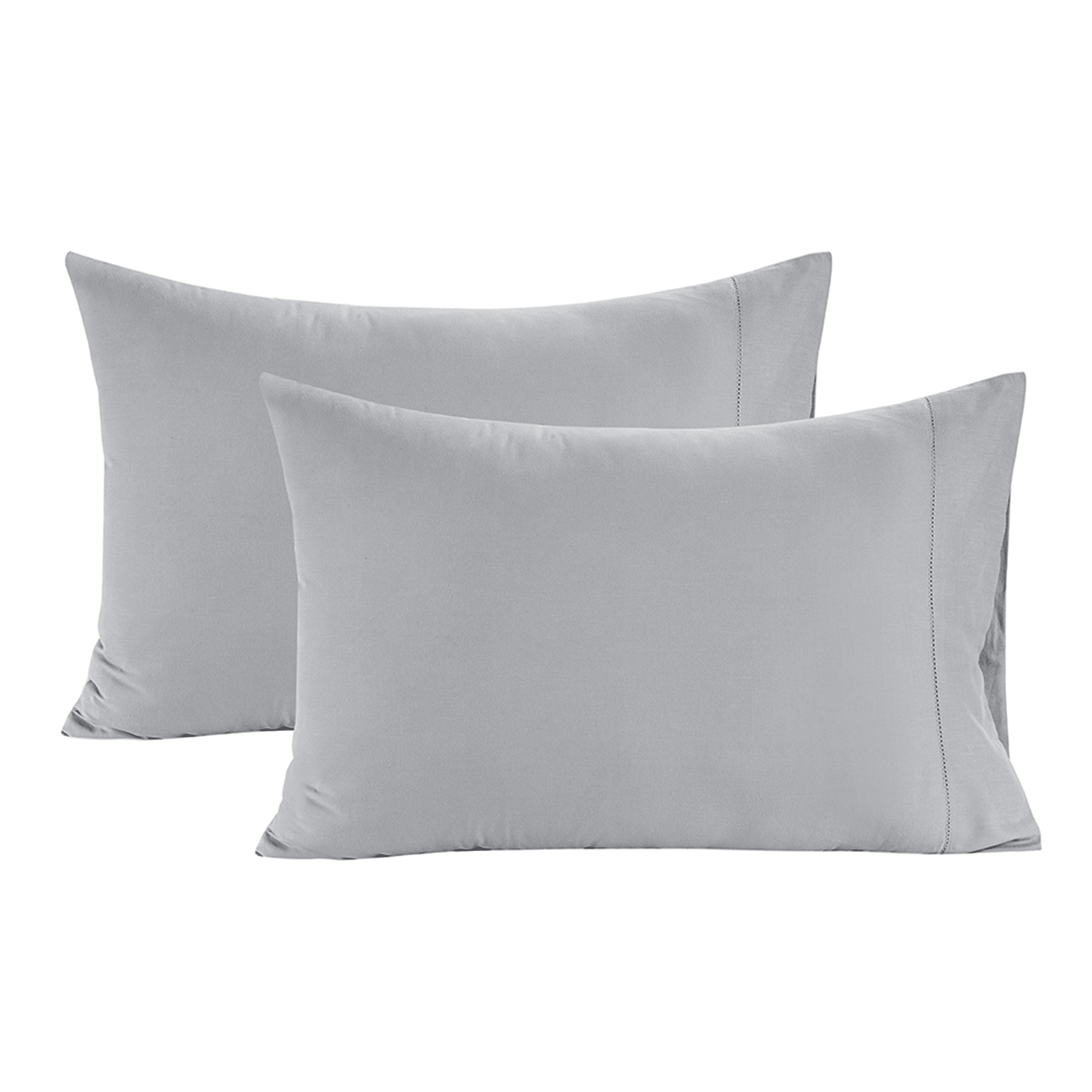 Miracle Signature King Size 350 Thread Silver Infused Pillowcase Set, Stone