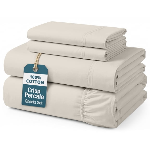 Casa Platino 100% Cotton Sheets Full Size – Naturally Soft & Breathable Bed Set, Gentle Soft Luxury Comfort, Easy Wash, 15” Deep Pocket – Glacier Grey