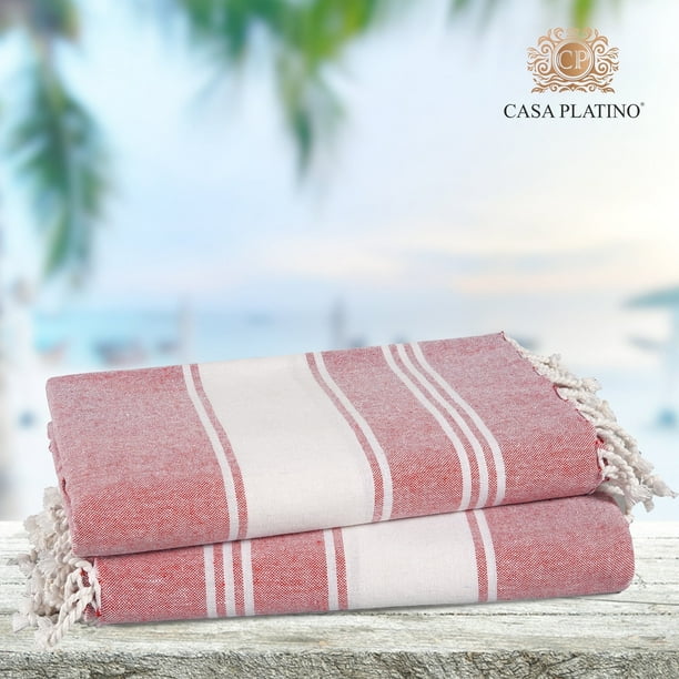 Casa Platino 100 Cotton Beach Towel with Bag 2 Pack Towels Oversized 39 x71 Pool Highly Absorbent Extra Large Quick Dry Travel Towel Cashmere Rose Walmart Business Supplies