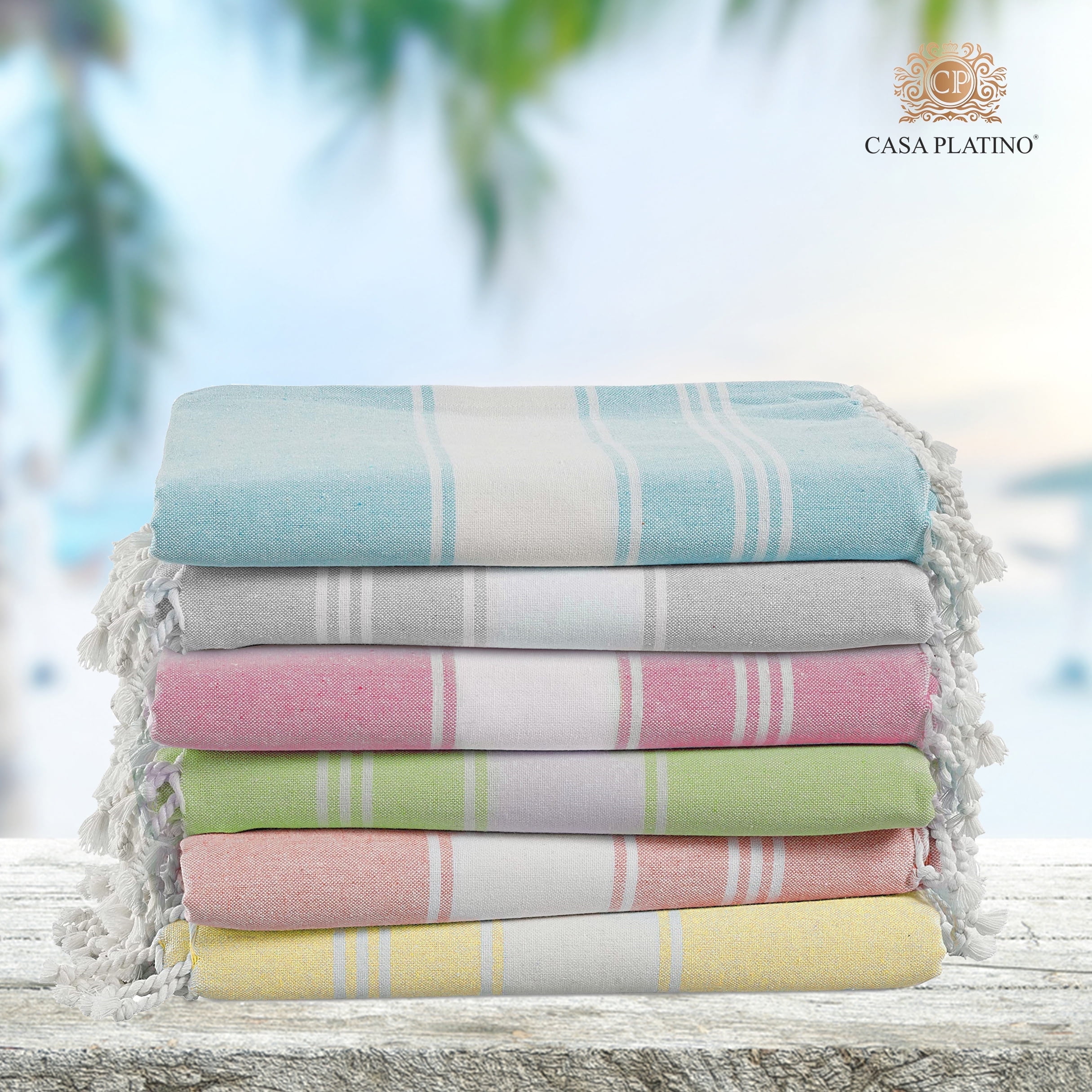 Beachland Dolphin Fish Beach Towel - 30x60 Inches, 100% Cotton, Soft & Absorbent