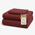 thumbnail image 1 of Casa Platino 100% Cotton Flannel Bed Sheet Set, 3 Piece Deep Pocket Fitted Sheets, Twin Xl, Rust Red, 1 of 8
