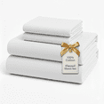 thumbnail image 1 of Casa Platino 100% Cotton Flannel Bed Sheet Set, 4 Piece Deep Pocket Bedding Sheets, King Size, White, 1 of 7