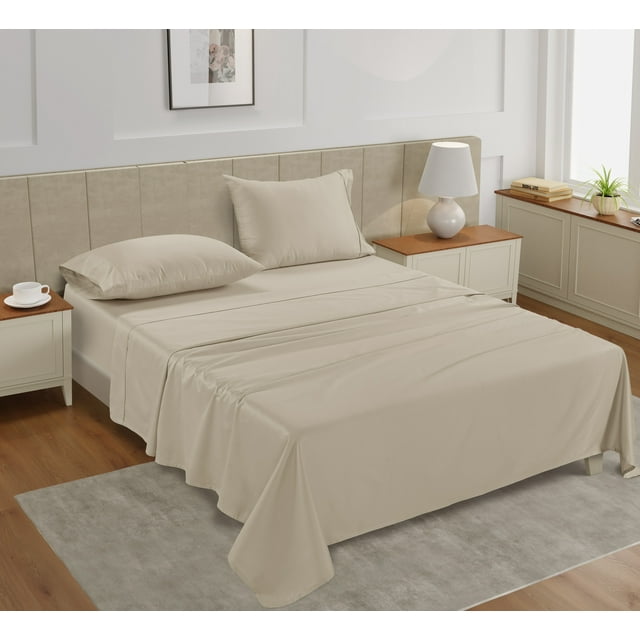 Casa Platino 100 Cotton King Size Bed Sheets, Soft & Breathable, 450
