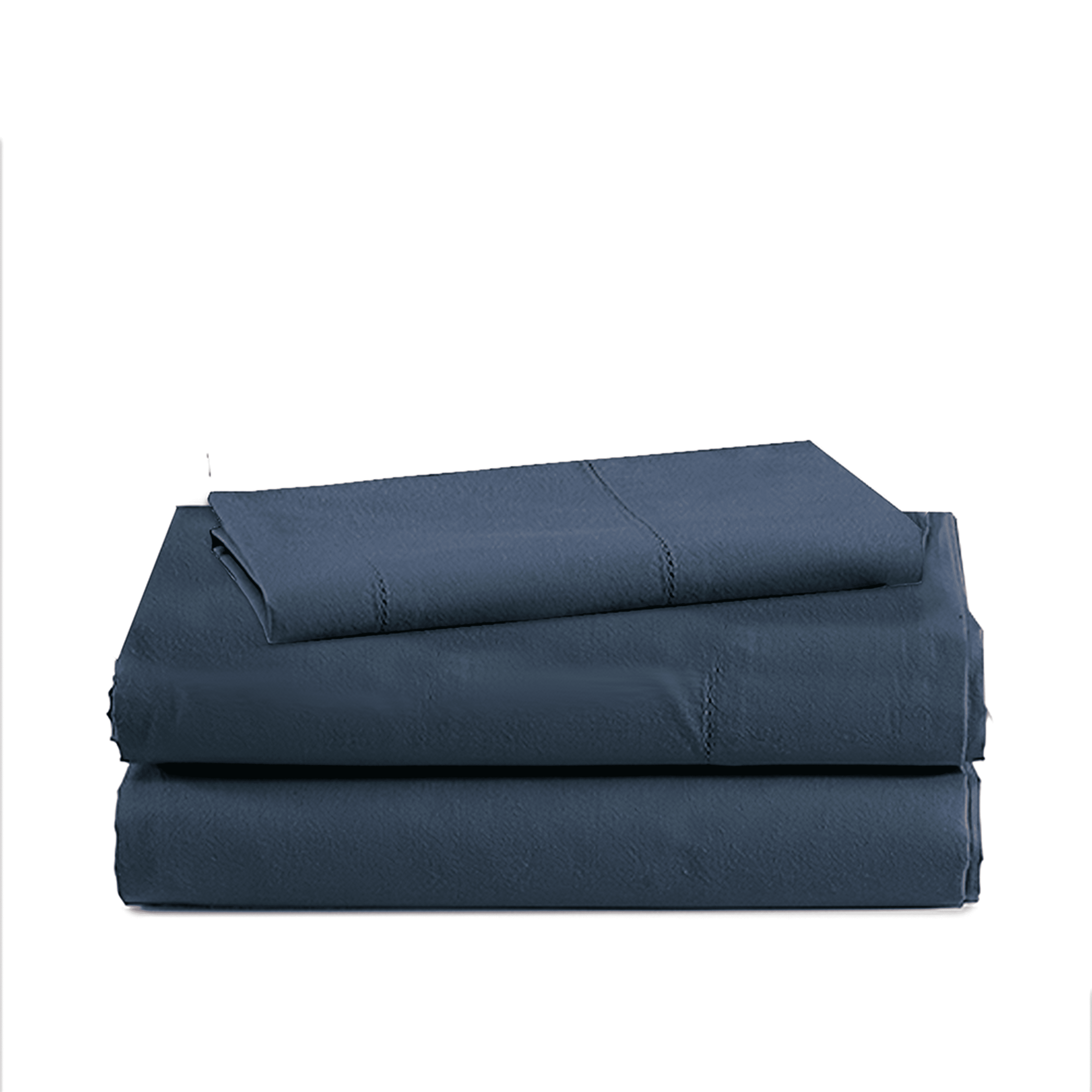 Casa Basic 144 Thread Count Double Bedsheet with 2 Pillow Cover- Biue