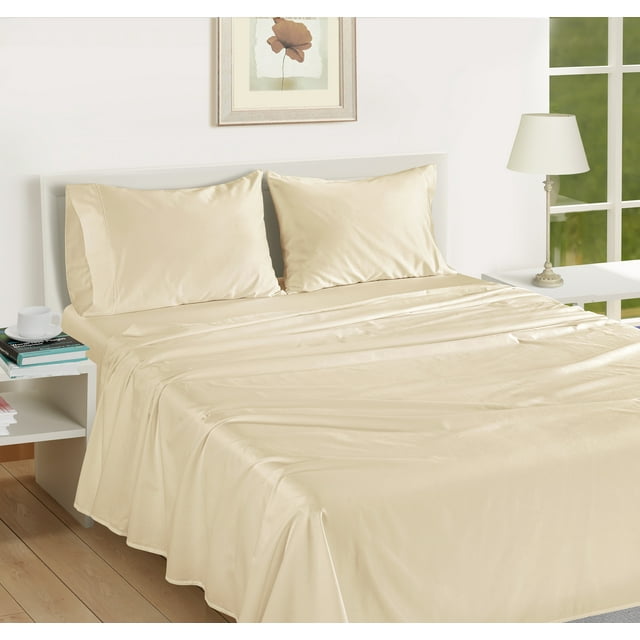 Casa Platino 100 Egyptian Cotton Bed Sheets, Sateen Weave Luxury 1000