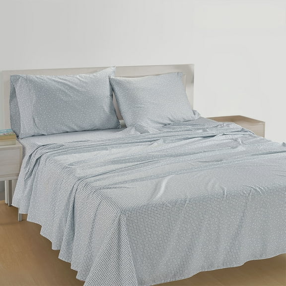 Casa Platino 100% Cotton Twin Sheets – Naturally Soft Sheet Set, Breathable Percale Weave, Machine Washable, 15” Deep Pocket, Low Pill – Polka Dot