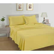 Casa Platino 100% Cotton Full Size Bed Sheet Set of 4, Fit Mattress Upto 15" Deep - Charcoal Windowpane