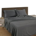 thumbnail image 1 of Casa Platino 100% Cotton Sheets Set – Soft & Comfy Percale King Sheets For Everyday Comfort, Low Pill, Naturally Temperature 15” Cotton Fitted Sheet King, Easy to wash – Charcoal, 1 of 7