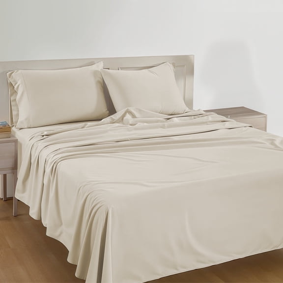 Casa Platino King Bed Sheets – 100% Cotton King Size Set, Soft & Cooling Comfort for Every Night, Percale Weave, Low Pill, 15” Deep Pocket – Polka Dot