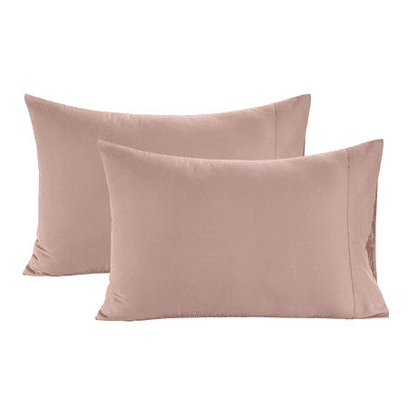Casa Platino 100% Long Staple Cotton Standard Size Pillow Case with Envelope Closure, Set of 2 - Sepia Rose