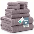 thumbnail image 1 of Casa Platino 100% Ring-Spun Cotton Bath Towel Set of 8– 2 Bath, 2 Hand Towel & 4 Washcloths, Quick-Dry, Luxuriously Soft & Durable, Perfect for Everyday use – Platinum, 1 of 8