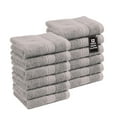 thumbnail image 1 of Casa Platino 12 Piece Wash Cloths Bathroom Set - 100% Cotton Washcloths Bulk, Wash Clothes - Platinum, 1 of 7