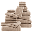thumbnail image 1 of Casa Platino 18 Piece Towel Set - Includes 6 Large Bath Towels, 6 Hand Towels & 6 Washcloths - Highly Absorbent Cotton Towels for Bathroom - Towny Brown, 1 of 7