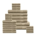 thumbnail image 1 of Casa Platino 24-Pcs Bathroom Towels – Ultra Soft 100% Ring Spun Cotton, 2 Bath Sheets, 2 Gym Towel, 2 Bath, 4 Fingertip, 6 Hand, 8 Washcloths, Hotel & Spa-Quality Design – Taupe, 1 of 6