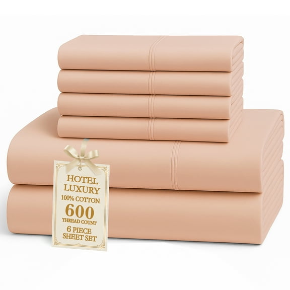 Casa Platino 100% Cotton Full Sheets Set – Ultra Soft Sateen Weave, Breathable & Cooling Bed Sheets, Machine Washable – Sepia Rose