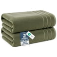 thumbnail image 1 of Casa Platino Bath Sheet 2 Pack - Large Bath Towels, Soft Bath Sheets, Quick Dry & Oversized, 36"x72", Great for Relaxing After a Shower - Oil Green, 1 of 8