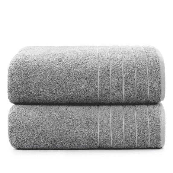 Casa Platino Bath Sheet 2 Pack - Large Bath Towels, Soft Cotton Bath Sheets, Quick Dry & Oversized, 36"x72", Ideal for Spa Days at Home - Ultimate Grey