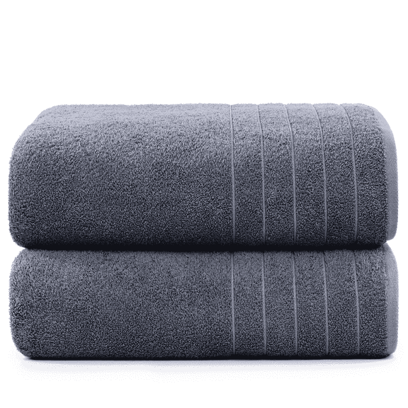 Casa Platino Bath Sheet 2 Pack - Quick Dry Oversized Bath Towels, Soft & Absorbent Perfect for Family Use and Comfort - Cool Grey