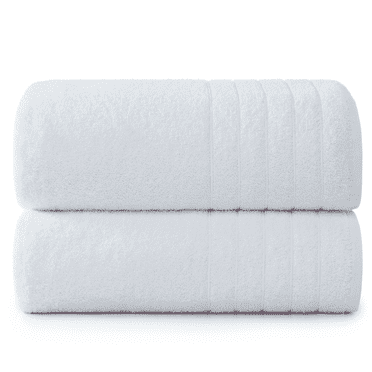 Casa Platino Bath Sheet 2 Pack - Soft Cotton Bath Sheet Towels, Quick Dry & Oversized, Perfect for Spa-Like Comfort - White