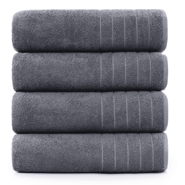 Casa Platino 4 Pack Bath Sheets, 36x72 inches, 100 Cotton, Quick Dry