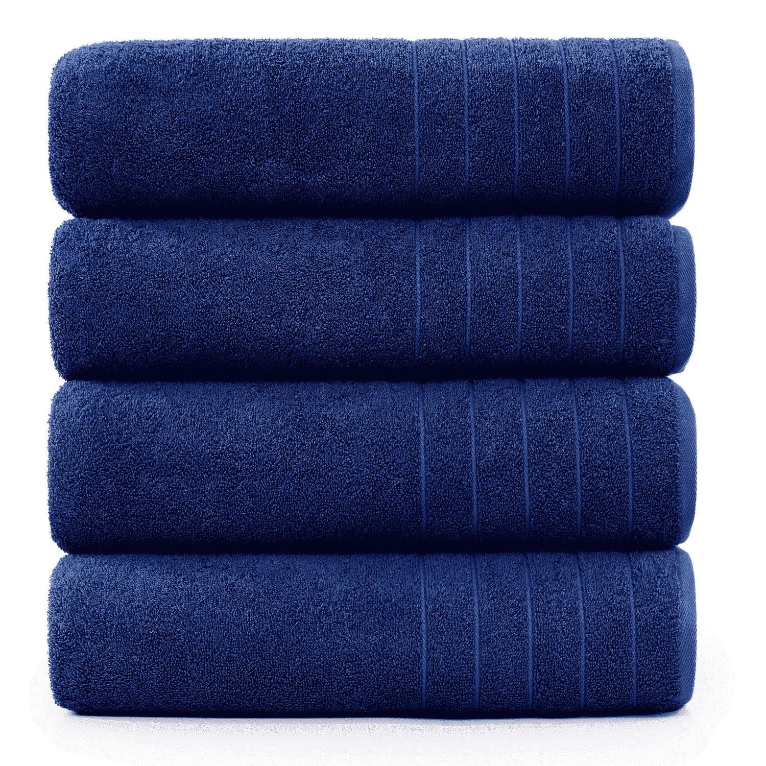 Casa Platino Bath Sheet 4 Pack - Bath Sheet Towels Oversized, Quick Dry & Soft Bath Sheets, Great for Relaxing After a Shower - Navy