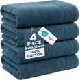 thumbnail image 1 of Casa Platino Bath Sheet 4 Pack - Oversized Bath Sheets Large, Quick Dry Large Towels for Everyday Use, Perfect for Beach Days - Still Blue, 1 of 1