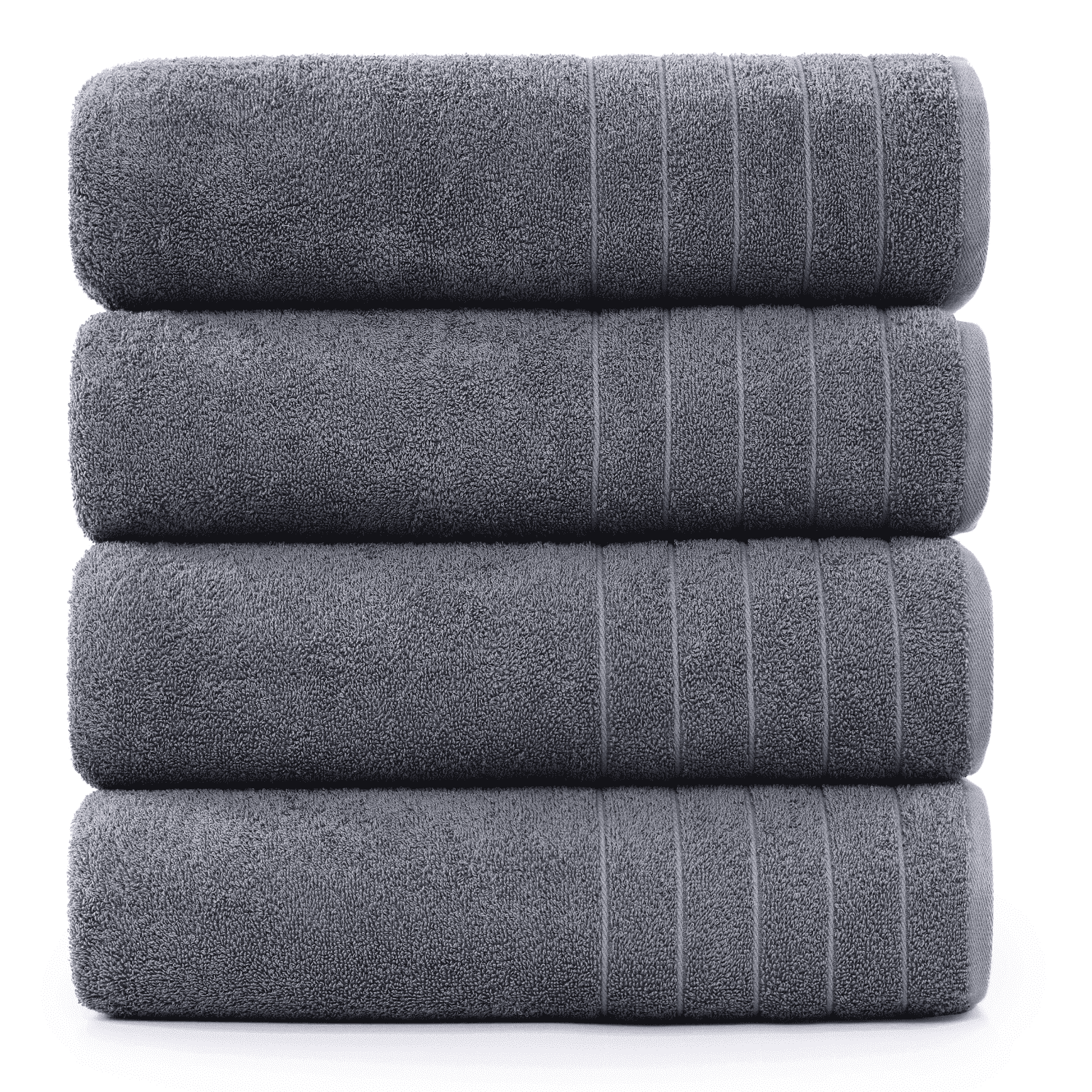 Casa Platino Bath Sheet 4 Pack - Quick Dry Oversized Bath Towels, Soft Bath Sheet Towels Perfect for Family Use and Comfort - Cool Grey
