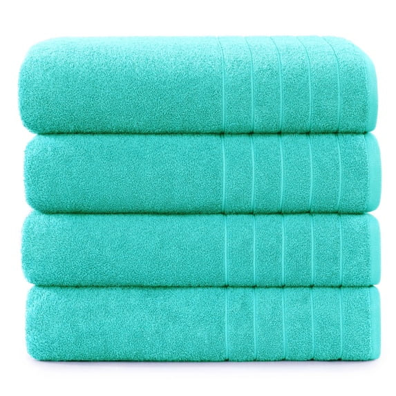 Casa Platino Bath Sheet 4 Pack - Soft & Absorbent Bath Sheet Towels, Quick Dry Large Bath Towels, Ideal for Freshening Up After Workouts - Aqua Sky