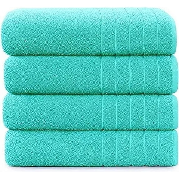 Casa Platino Bath Sheet 4 Pack - Soft & Absorbent Bath Sheet Towels, Quick Dry Large Bath Towels, Ideal for Freshening Up After Workouts - Aqua Sky
