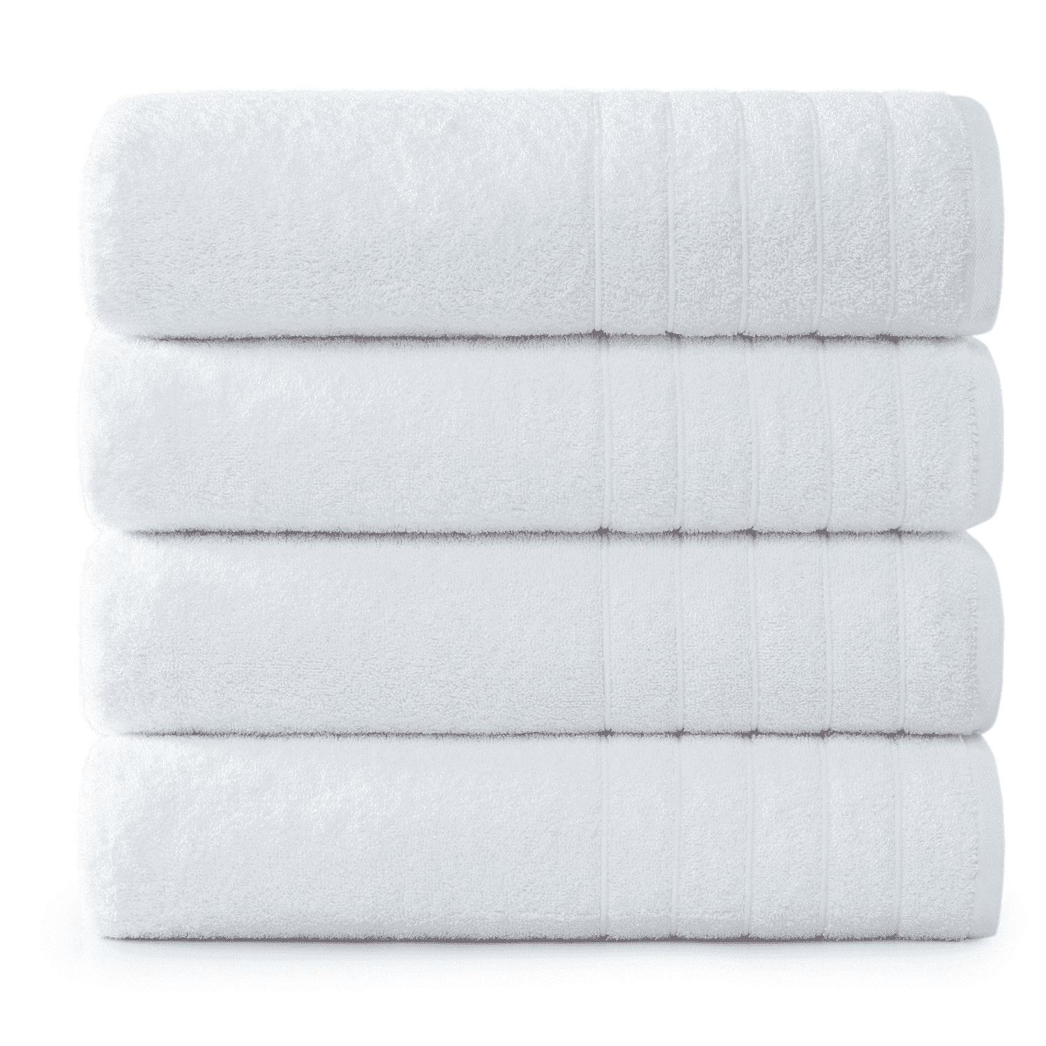 Casa Platino Bath Sheet 4 Pack - Soft Cotton Bath Sheet Towels, Quick Dry & Oversized, Perfect for Spa-Like Comfort - White