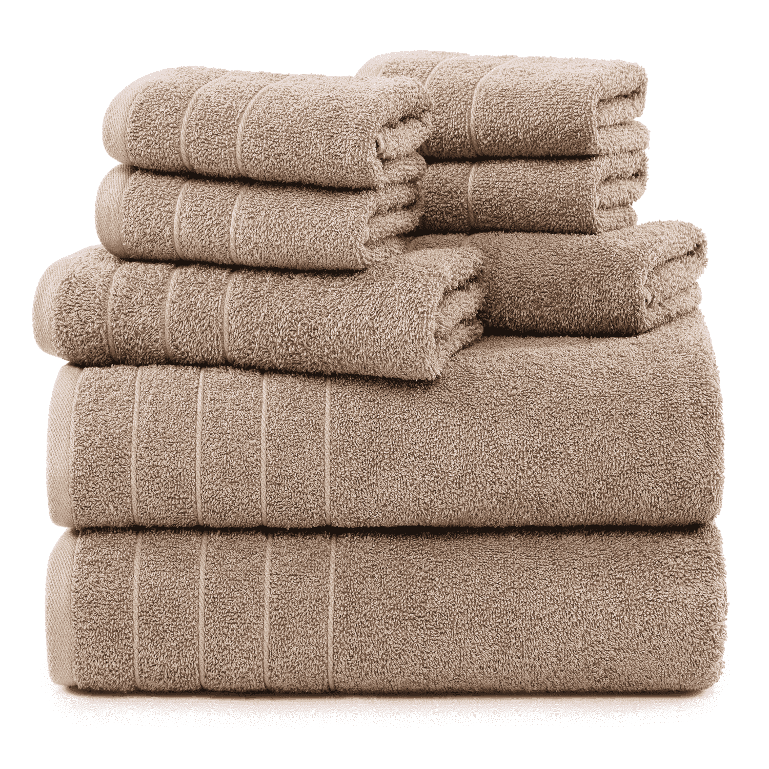 Casa Platino Bathroom Towels Set of 8 – 100% Ring-Spun Cotton, 2 Bath, 2 Handtowel & 4 Washcloths, Luxury cotton design, Perfect for Hotel, Salon & Guests – Towny Brown - Walmart.com