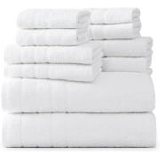 Casa Platino 100% Ring-Spun Cotton Bath Towels Set of 8 – 2 Bath, 2 Hand Towels & 4 Washcloths, Soft, Ideal for Spa, Hotel & Home, Durable After Multiple Washes – White