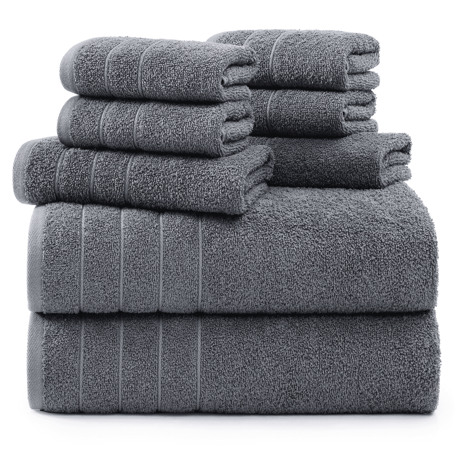 Casa Platino Bath Towel 8 Piece Set, 2 Large Bath Towels 30x60 Inch, 2 ...