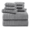 Casa Platino 8-Pc Ultimate Grey Towel Set: 2 Bath, 2 Hand, 4 Washcloths ...
