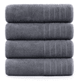 thumbnail image 1 of Casa Platino Bath Towels Set - 4-Pack Soft & Absorbent 100% Cotton Towels for Home, Spa, Gym & Travel - Cool Grey, 1 of 7