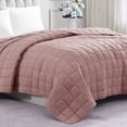 thumbnail image 1 of Casa Platino King Size Quilted Blanket - Quilted Light Weight Blanket, Pre-Washed Breathable, Microfiber Down Alternative Fill, All Season Warm Blanket - Sepia Rose, 1 of 8