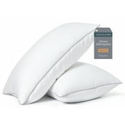 Casa Platino King Size Pillows Set of 2, Medium Soft Support, Hotel Quality King Bed Pillows, Down Alternative Pillow for Neck support and Backrest