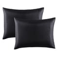 thumbnail image 1 of Casa Platino Black Satin Pillowcases, King (2 Count), 1 of 7