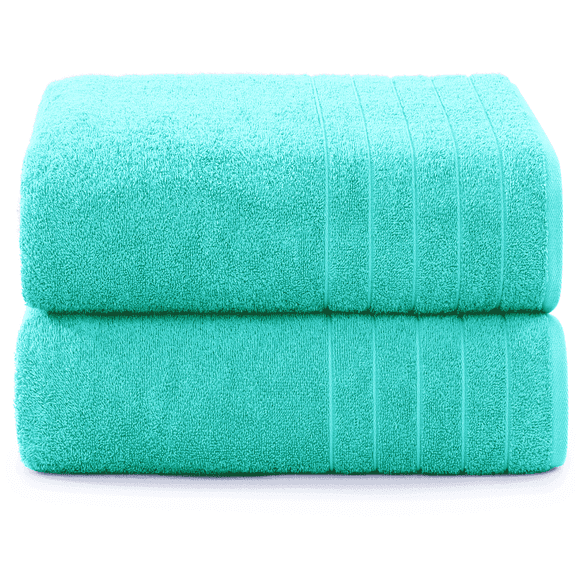 Casa Platino Cotton Bath Towels Set - Quick Dry, Soft Absorbent Towels for Bathroom, Gym & Travel - Ideal for Everyday Comfort - Aqua Sky