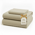 thumbnail image 1 of Casa Platino Flannel Bed Sheet Set, 100% Cotton, 3 Piece Deep Pocket Bedding Sheets, Twin Xl, Linen, 1 of 8