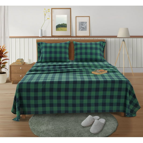 Casa Platino Flannel Sheets, Full Size Cotton Sheet, All Season Bedding