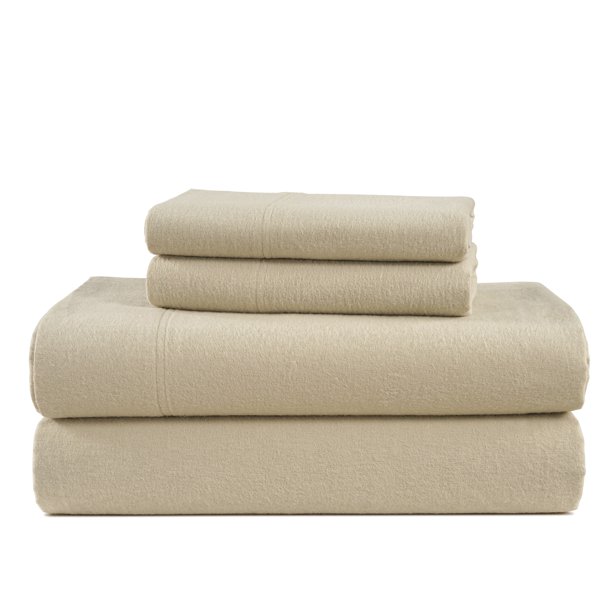 Casa Platino Flannel Sheets Queen size, Pack of 4 Piece Flannel Sheet