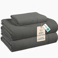 thumbnail image 1 of CASA PLATINO Twin Cozy Flannel Sheet - 3 Piece 100% Cotton Sheets Set, Hotel Luxury Feel, Premium Cold-Season Warmth, 15" Deep Pocket - Charcoal, 1 of 8