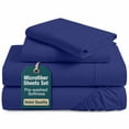 thumbnail image 1 of Casa Platino Full Size Bed Sheets Set - Washed Ultra-Soft Microfiber Full Bed Sheets - Extra Soft - 4 Piece Set - Bedding Sheets & Pillowcases, Full-Navy, 1 of 9