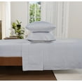 thumbnail image 1 of Casa Platino Full Size Bed Sheets Set - Washed Ultra-Soft Microfiber Full Bed Sheets - Extra Soft - 4 Piece Set - Bedding Sheets & Pillowcases, Full-Ticking Stripe Blue, 1 of 9