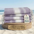 thumbnail image 1 of Casa Platino Hammam Beach Towels 4 Pack, Extra Large & Quick Dry Pool Towels, Sand Free Cotton Towels for Camping & Beach Vacations – Day Break, 1 of 9