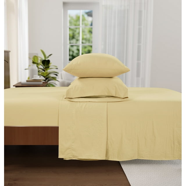 Casa Platino King Size Bed Sheets Set Washed UltraSoft Microfiber