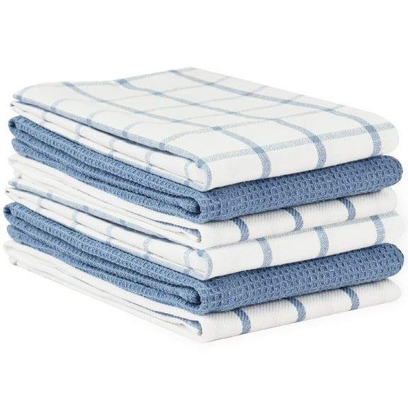 Casa Platino Kitchen Towels Set – 100% Cotton Premium Dish Cloths for Drying Dishes - 18"x28" – Indigo